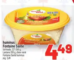 Metro HUMMUS FONTAINE SANTÉ | FONTAINE SANTÉ HUMMUS offer