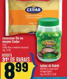 Marché Adonis COUSCOUS FIN OU MOYEN CEDAR | CEDAR FINE OR MEDIUM COUSCOUS offer