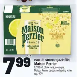 Metro EAU DE SOURCE GAZÉIFIÉE MAISON PERRIER | MAISON PERRIER CARBONATED SPRING WATER offer