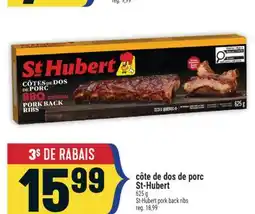 Marché Adonis CÔTE DE DOS DE PORC ST-HUBERT | ST-HUBERT PORK BACK RIBS offer