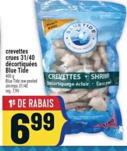 Marché Adonis Crevettes crues 31/40 décortiquées Blue Tide | Blue Tide raw peeled shrimps 31/40 offer