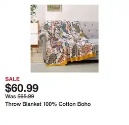 Wayfair Throw Blanket 100% Cotton Boho offer