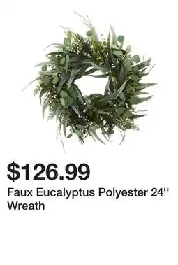Wayfair Faux Eucalyptus Polyester 24'' Wreath offer