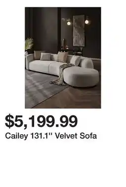 Wayfair Cailey 131.1'' Velvet Sofa offer