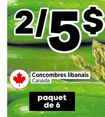Val-Mont Concombres libanais Canada offer