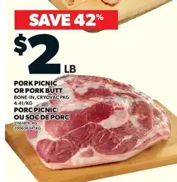 Valu-mart PORC PICNIC OU SOC DE PORC offer