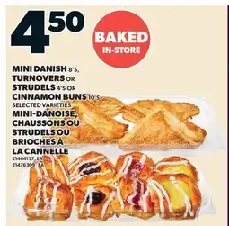 Valu-mart MINI-DANOISE, CHAUSSONS OU STRUDELS OU BRIOCHES À LA CANNELLE offer