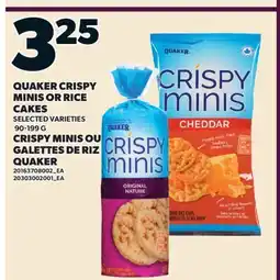 Valu-mart CRISPY MINIS OU GALETTES DE RIZ QUAKER offer