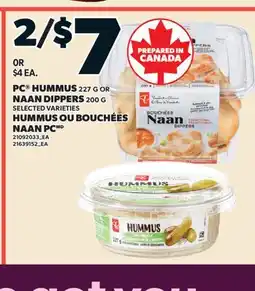Valu-mart HUMMUS, 227 G OU BOUCHÉES NAAN, 200 G PC offer