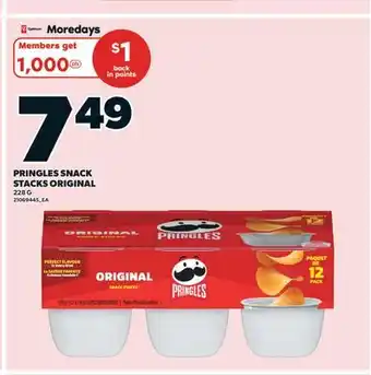 PRINGLES SNACK STACKS ORIGINAL 228 g offer at Valu-mart