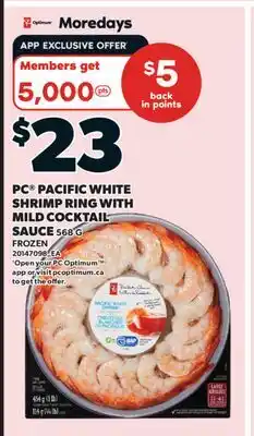 Valu-mart PC PACIFIC WHITE SHRIMP RING WITH MILD COCKTAIL SAUCE offer