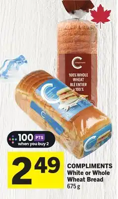 Foodland COMPLIMENTS White or Whole Wheat Bread offer