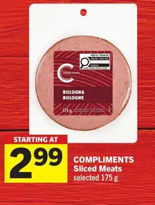 Foodland COMPLIMENTS Sliced Meats offer
