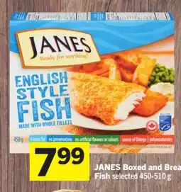 Foodland JANES Boxed and Breaded Fish offer