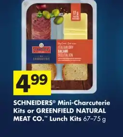Foodland SCHNEIDERS Mini-Charcuterie Kits or GREENFIELD NATURAL MEAT CO. Lunch Kits offer