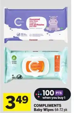 Foodland COMPLIMENTS Baby Wipes offer