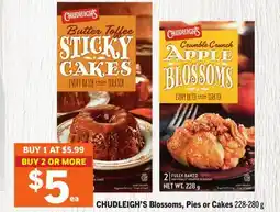 Foodland CHUDLEIGH'S Blossoms, Pies or Cakes offer