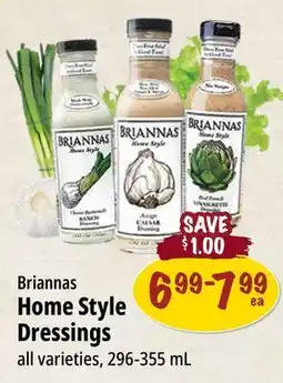 Farm Boy Briannas Home Style Dressings offer