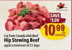 Farm Boy Cut from Canada AAA Beef Hip Stewing Beef offer