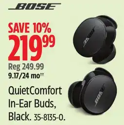 Canadian Tire BOSE QuietComfort In-Ear Buds offer
