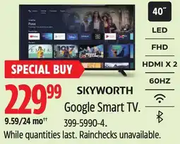 Canadian Tire Skyworth Google Smart TV offer