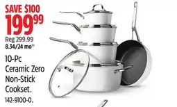 Canadian Tire Heritage The Rock 10-Pc Ceramic Zero Non-Stick Cookset offer