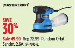 Canadian Tire Mastercraft Random Orbit Sander, 2.6A offer