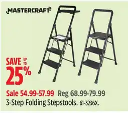 Canadian Tire Mastercraft 3-Step Folding Stepstools offer