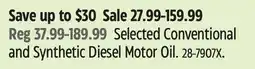 Canadian Tire MotoMaster Selected Conventional and Synthetic Diesel Motor Oil offer