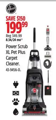 Canadian Tire Hoover Power Scrub XL Pet Plus Carpet Cleaner offer