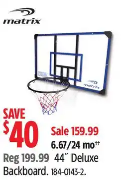 Canadian Tire Matrix 44˝ Deluxe Backboard offer