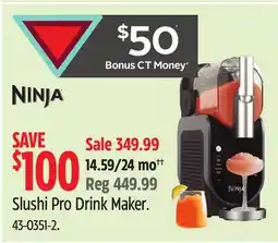 Canadian Tire Ninja Slushi Pro Drink Maker offer