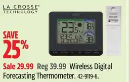 Canadian Tire Wireless Digital Forecasting Thermometer offer