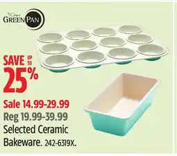 Canadian Tire Green Pan Selected Ceramic Bakeware offer