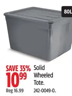 Canadian Tire Type A Solid Wheeled Tote offer