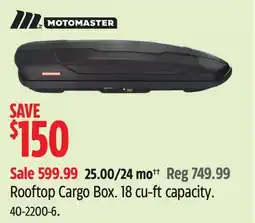 Canadian Tire MotoMaster Rooftop Cargo Box offer
