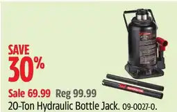 Canadian Tire Motomaster 20-Ton Hydraulic Bottle Jack offer
