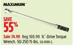 Canadian Tire MAXIMUM Drive Torque Wrench offer