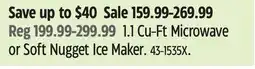 Canadian Tire Vida 1.1 Cu-Ft Microwave or Soft Nugget Ice Maker offer