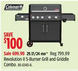 Canadian Tire Coleman Revolution II 5-Burner Grill and Griddle Combo offer