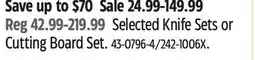 Canadian Tire KitchenAid Selected Knife Sets or Cutting Board Set offer