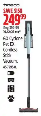 Canadian Tire Tineco GO Cyclone Pet EX Cordless Stick Vacuum offer