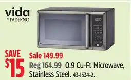 Canadian Tire Vida by Paderno Microwave, Stainless Steel offer