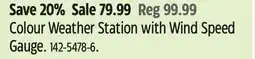 Canadian Tire Colour Weather Station with Wind Speed Gauge offer