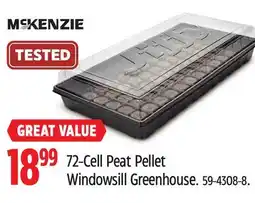 Canadian Tire Mckenzie 72-Cell Peat Pellet Windowsill Greenhouse offer