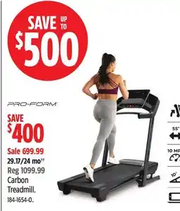 Canadian Tire Pro-Form Carbon Treadmill offer