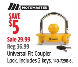 Canadian Tire MotoMaster Universal Fit Coupler Lock offer