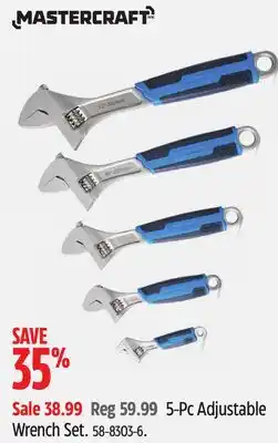 Canadian Tire Mastercraft Adjustable Wrench Set offer
