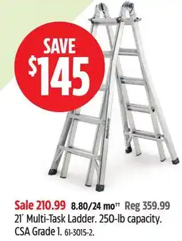 Canadian Tire Mastercraft 21´ Multi-Task Ladder offer