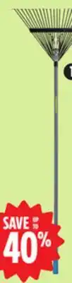 Canadian Tire Yardworks 24˝ Metal Leaf Rake with Fibreglass Shaft offer